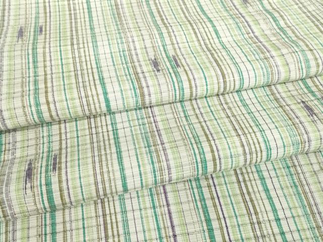 平和屋着物▽上質な紬 単衣 絣文 正絹 逸品 DABE4523az