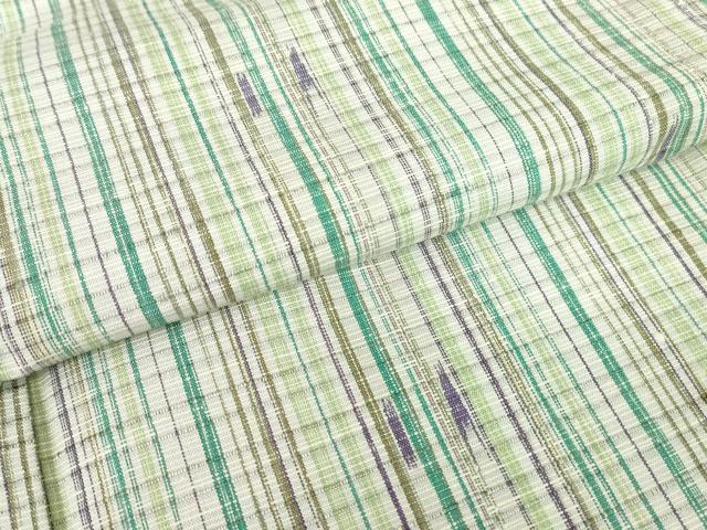 平和屋着物▽上質な紬 単衣 絣文 正絹 逸品 DABE4523az