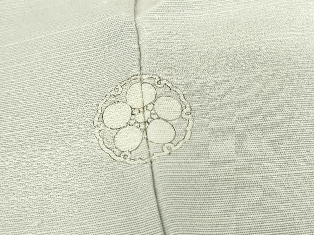 平和屋着物▽上質な色無地 単衣 菱花地紋 藍白色 正絹 逸品 DABE4549az