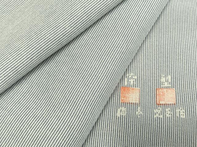 平和屋着物●染:新井梅春・型:人間国宝 児玉博 江戸小紋 万筋 青色×白色 正絹 逸品 AABI1537fy