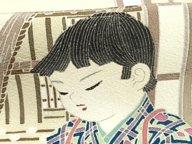 平和屋着物●訪問着 友禅 作家物 人物文 暈し染め 正絹 逸品 AABI1548fy