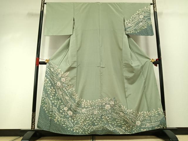 平和屋着物●本場大島紬 染大島 訪問着 辻が花 絞り 正絹 逸品 AABI1536fy