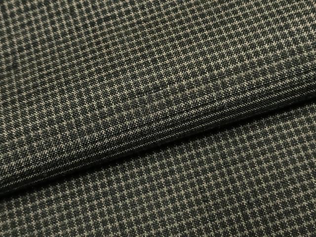 平和屋着物●上質な紬 格子 正絹 逸品 AABI1553fy