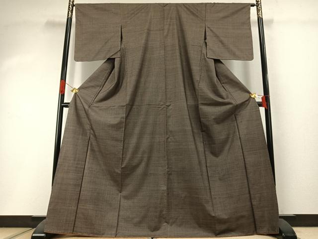 平和屋着物●本場大島紬 カタス7マルキ 亀甲文様 正絹 逸品 未使用 AABI1561fy