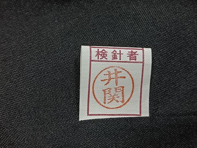 平和屋着物●蕪重織物謹製 紬 かわり縞格子 反端付き 正絹 逸品 AABI1569fy