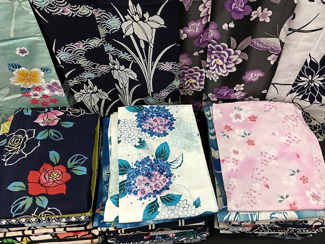 平和屋着物■浴衣 まとめて 45点 蝶 蜻蛉 菖蒲 紫陽花 花柄 など 着用可能多数 未使用品あり mmm114