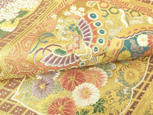 平和屋本店▼六通柄袋帯 琳派瑞祥錦 本金箔つづれ 上代58万 正絹 逸品 DABE9158sf