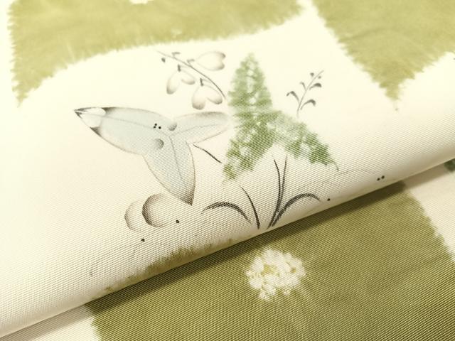 平和屋着物●日本工芸会正会員 福村廣利 絵絞庵 塩瀬 九寸名古屋帯 手描き 絞り 辻が花 正絹 逸品 CABG1875vp