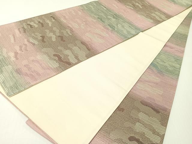 平和屋着物●六通柄袋帯 霞吉祥文 金糸 正絹 逸品 CABG1879vp