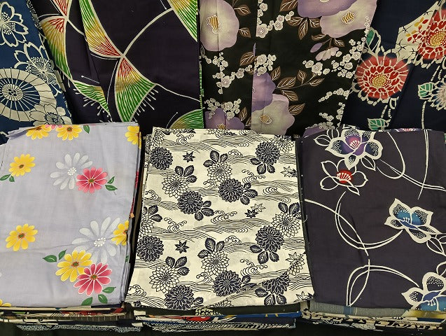 平和屋着物■浴衣 まとめて 45点 蝶 花柄 型染め など 着用可能多数 未使用品あり mmm141