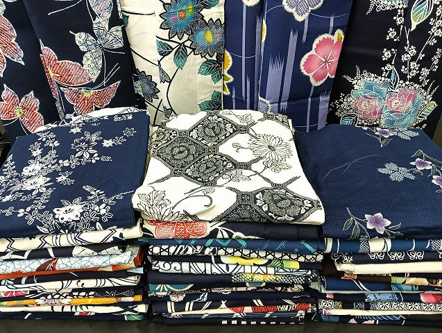 平和屋着物■浴衣 まとめて 45点 蝶 花柄 型染め など 着用可能多数 未使用品あり mmm147