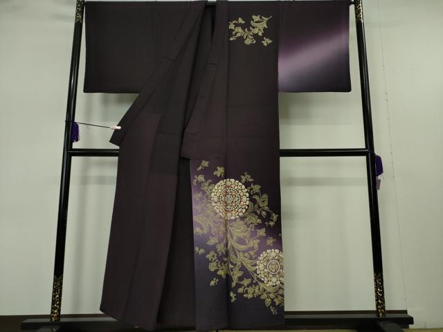 平和屋本店●希少 男性 金彩友禅 卓越技能者 名工和田光正監修 京金彩 由光 訪問着 胴抜き仕立て 花唐草文 暈し染 金銀彩 逸品 DZAA7094kh6