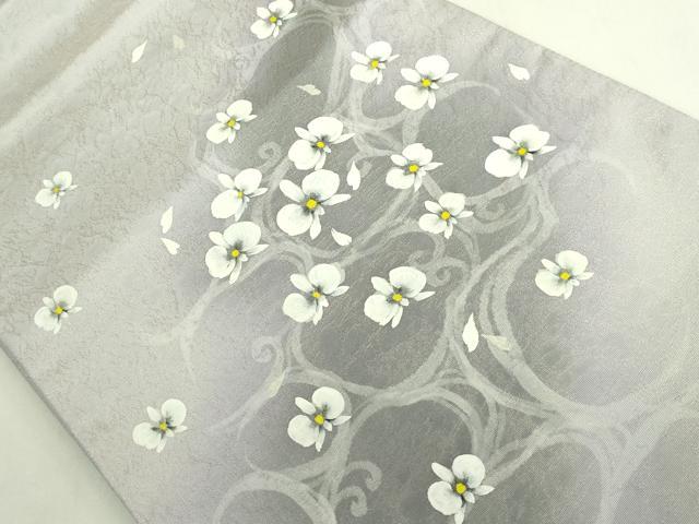 平和屋着物●極上 両面 太鼓柄袋帯 胡蝶蘭 花鳥間道 やまと誂製 逸品 DZAB6864kh6