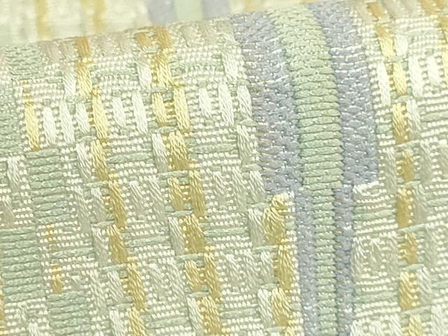 平和屋着物●極上 本場筑前博多織 八寸名古屋帯 間道 逸品 DZAB6853kh6