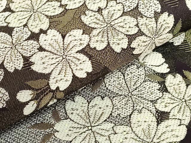 平和屋着物●極上 洛楽人工房 全通柄袋帯 唐織 夜桜 淡墨乃 金糸 逸品 DZAB6868kh6