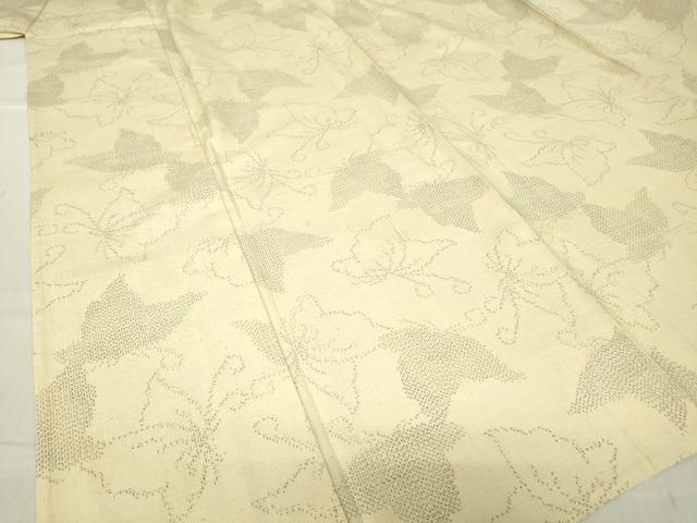 平和屋着物▽上質な紬 単衣 舞蝶文 正絹 逸品 DABE4644az