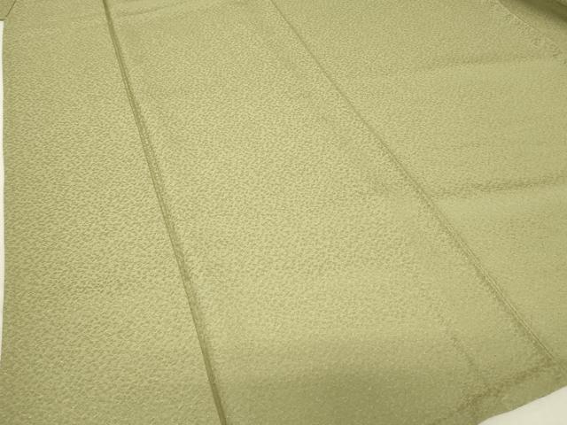 平和屋着物▽上質な色無地 単衣 紋意匠 柳茶色 正絹 逸品 DABE4672az
