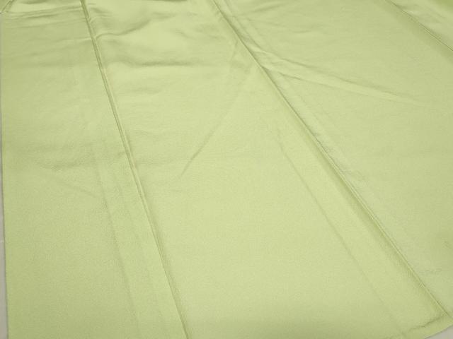 平和屋着物▽上質な色無地 単衣 若芽色 正絹 逸品 DABE4682az