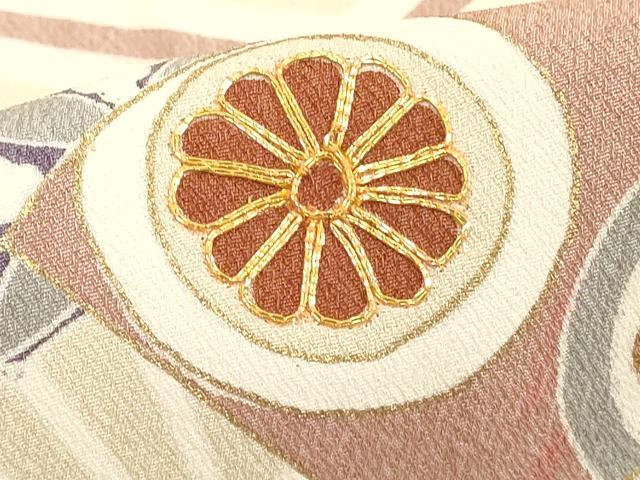 平和屋着物■豪華色留袖 駒刺繍 吉祥花文 金彩 正絹 逸品 DABF4201cd