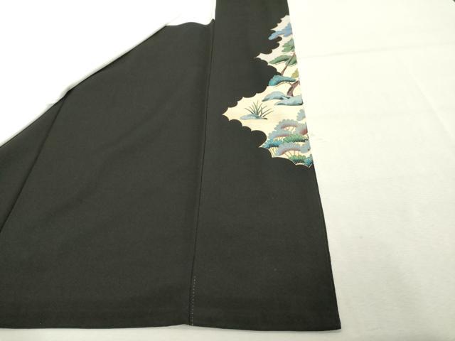 平和屋着物■豪華黒留袖 飛鶴文 金彩 正絹 逸品 DABF4249cd