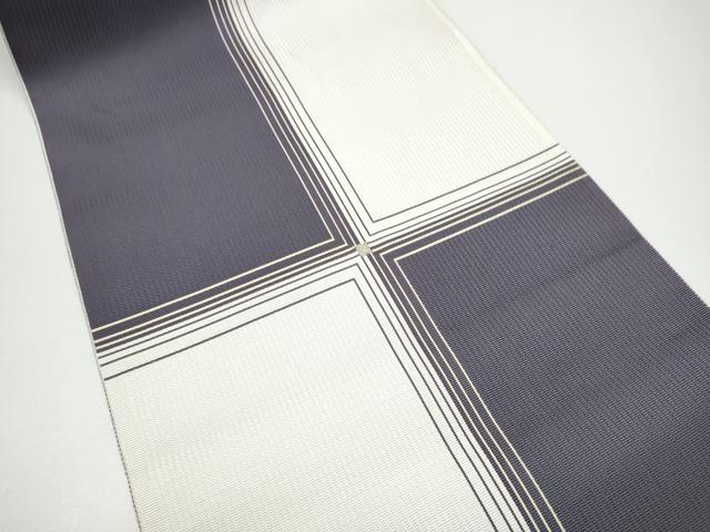 平和屋着物●本場筑前博多織 八寸名古屋帯 アールデコ 幾何学文様 金糸 博多金ラベル 織屋にしむら 証紙付き 上代69万 逸品 CABG6234hy