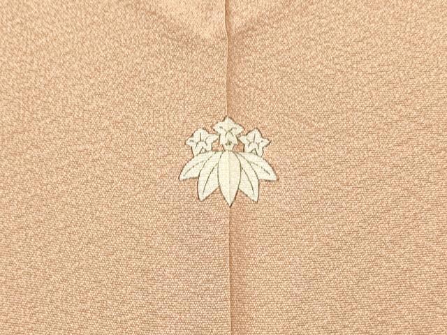 平和屋着物▼訪問着 総刺繍 誰が袖花文 金銀糸 洗柿色 正絹 逸品 DABF2074fe