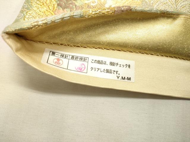 平和屋着物▼六通柄袋帯 唐織 すすき誰が袖文 金銀糸 正絹 逸品 DABF2182fe