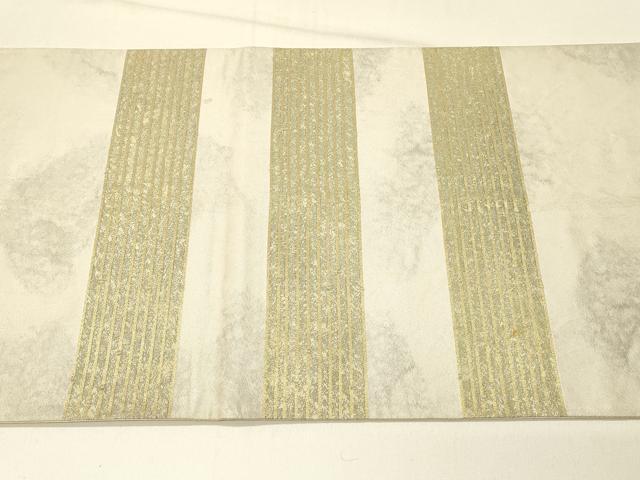 平和屋着物◎太鼓柄袋帯 笹竹文 金銀糸 正絹 逸品 DABE3951qp