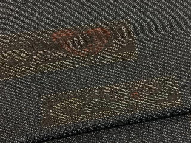 平和屋着物■本場大島紬 横段花文 やまと誂製 正絹 逸品 未使用 BAAX2321hv