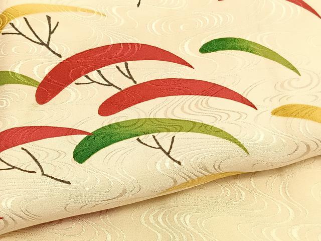 平和屋着物■上質な小紋 手描き 松林 暈し染め 正絹 逸品 BAAX2344hv