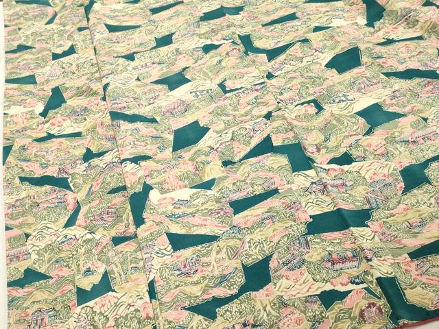平和屋着物■上質な小紋 型染 風景文 正絹 逸品 DABF4383cd