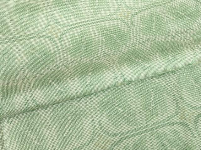 平和屋着物▽本場大島紬 7マルキ 単衣 舞葉文 正絹 逸品 DABE4693az