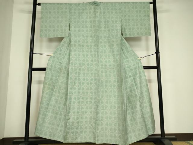 平和屋着物▽本場大島紬 7マルキ 単衣 舞葉文 正絹 逸品 DABE4693az