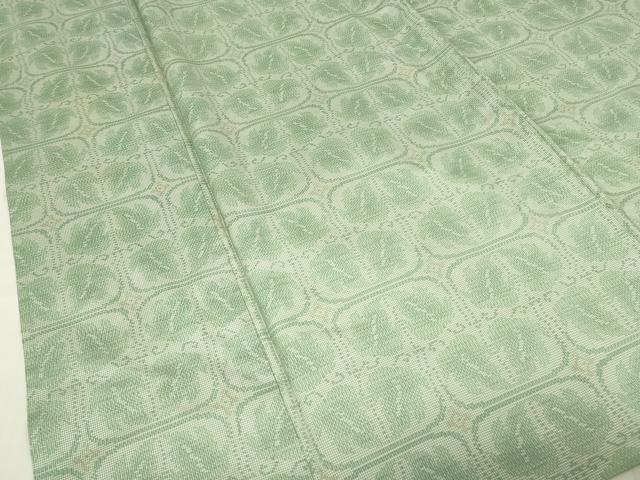 平和屋着物▽本場大島紬 7マルキ 単衣 舞葉文 正絹 逸品 DABE4693az