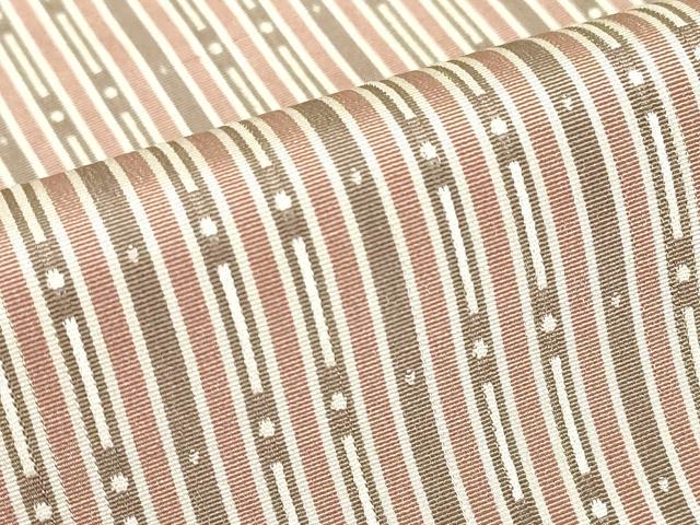 平和屋着物▽上質なお召 単衣 変わり縞 正絹 逸品 DABE4721az
