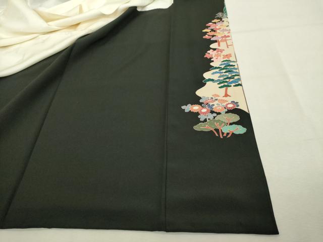 平和屋着物■豪華黒留袖 風景文 正絹 逸品 DABF4502cd