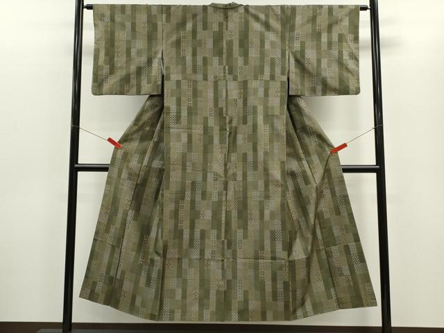 平和屋着物●本場大島紬 9マルキ 吉祥文 正絹 逸品 CABG2156ze