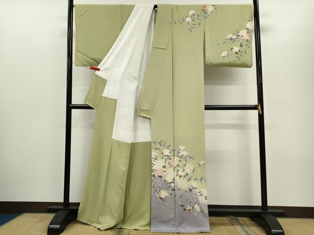 平和屋着物●訪問着 作家物 友禅 枝花文 暈し染め 正絹 逸品 CABG2158ze