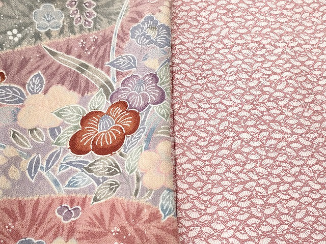 平和屋本店■着物 小紋 単衣 まとめて 20点 人物 更紗 花柄 洗える着物 和服 ハンドメイド リメイク 生地 未使用品あり se4082
