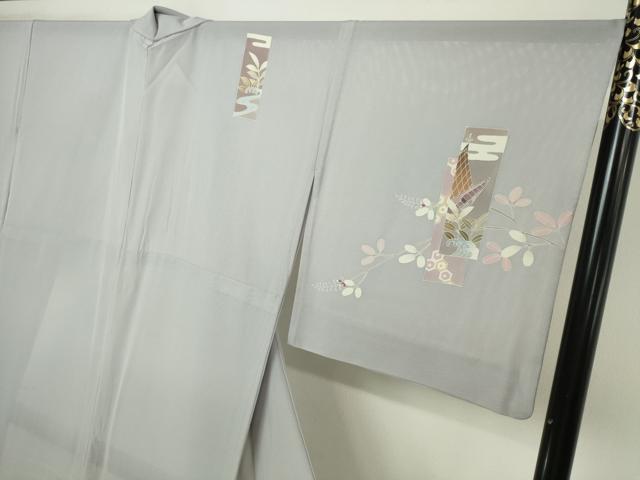 平和屋着物*夏物 訪問着 舟 枝葉文 暈し染め 絽 ロング丈 正絹 逸品 DABF8644sf