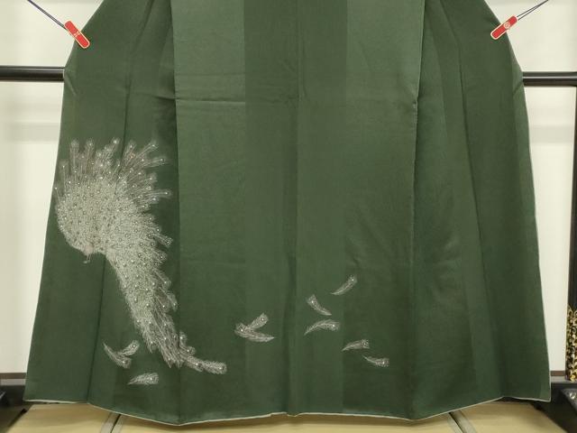 平和屋着物■訪問着 孔雀羽文 金彩 正絹 逸品 DABF9649cd