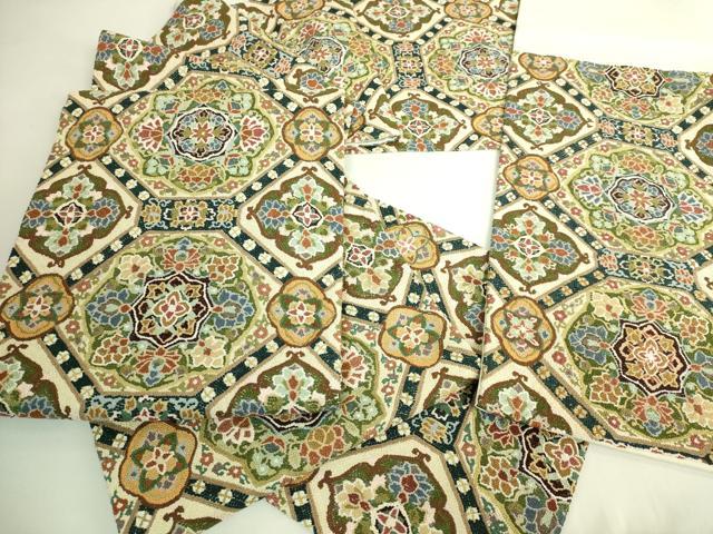 平和屋本店●最高級 中国三大刺繍 総相良刺繍 総刺繍 袋帯 200万粒 総詰め 蜀江花文 逸品 DZAB7128kh6