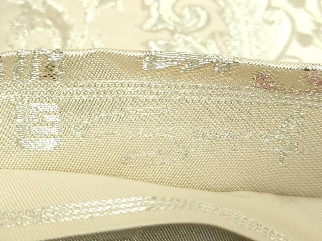 平和屋本店●極上 西陣 川島織物 六通柄 本袋帯 洋花文 銀糸 逸品 DZAB7122kh6