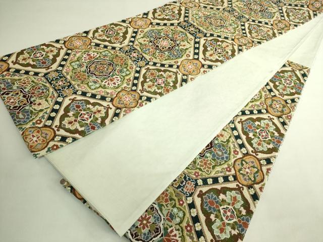 平和屋本店●最高級 中国三大刺繍 総相良刺繍 総刺繍 袋帯 200万粒 総詰め 蜀江花文 逸品 DZAB7128kh6
