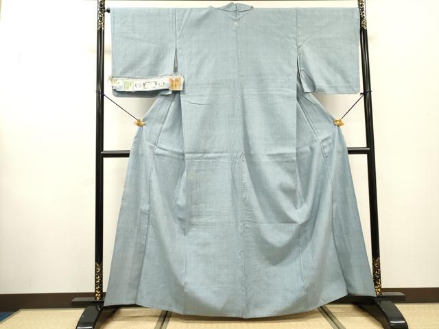 平和屋着物▽本場結城紬 重要無形文化財 奥順謹製 単衣 霞文 証紙付き 正絹 逸品 DABF2524fe