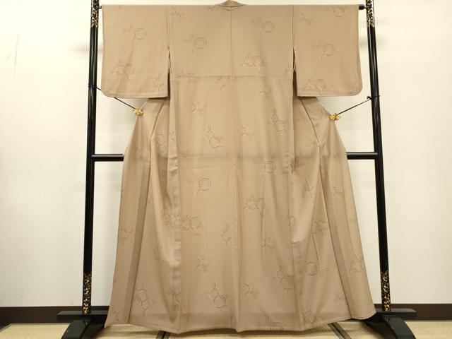 平和屋着物▽小紋 単衣 七宝文 さんび謹製 洗える着物 DABF2558fe