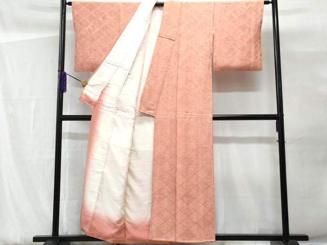 平和屋着物■上質な小紋 菱陶器花文 正絹 逸品 CABG9630fb