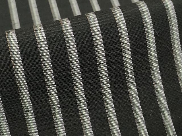 平和屋着物■上質な紬 間道 黒地 正絹 逸品 DABF9678cd