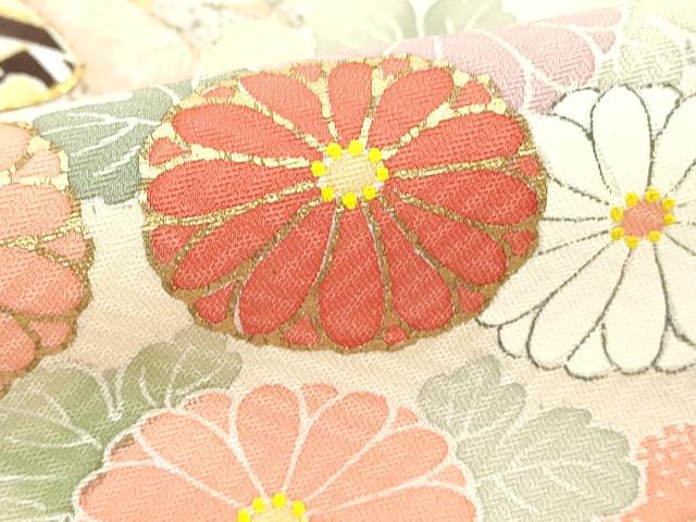 平和屋着物■訪問着 駒刺繍 御所車花文 暈し染め 金彩 正絹 逸品 DABF9688cd