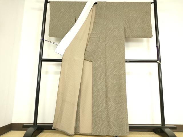 平和屋着物▽小紋 単衣 流水文 洗える着物 DABE4971az